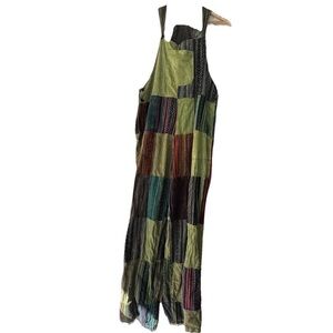 Gringo Patchwork Boho Overalls Small Festival Hippie Artsy Gardening jumpsuit